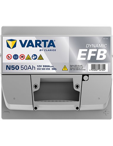 VARTA DYNAMIC EFB N50 12V 50Ah 550A VARTA DYNAMIC EFB N50 12V 50Ah 550A