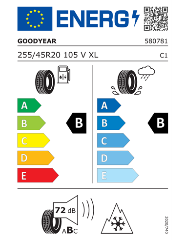 GOODYEAR ULTRAGRIP PERFORMANCE 3 255/45 R20 105V XL