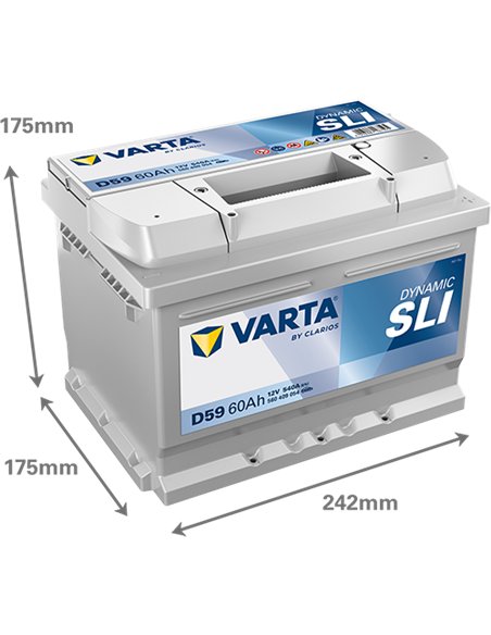 VARTA DYNAMIC SLI D59 12V 60Ah 540A