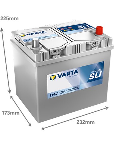 VARTA DYNAMIC SLI D47 12V 60Ah 540A VARTA DYNAMIC SLI D47 12V 60Ah 540A