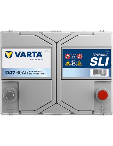 VARTA DYNAMIC SLI D47 12V 60Ah 540A VARTA DYNAMIC SLI D47 12V 60Ah 540A