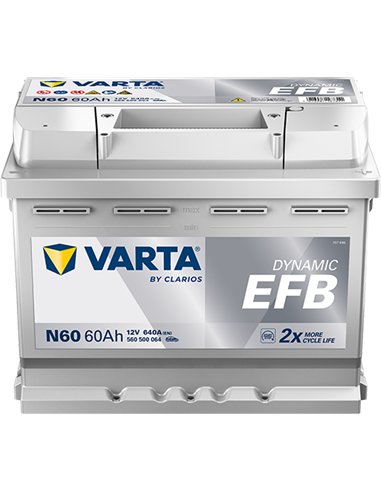 VARTA DYNAMIC EFB N60 12V 60Ah 640A