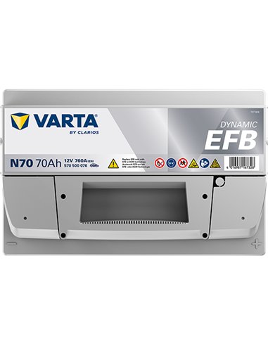 VARTA DYNAMIC EFB N70 12V 70Ah 760A VARTA DYNAMIC EFB N70 12V 70Ah 760A
