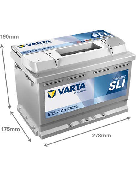 VARTA DYNAMIC SLI E12 12V 74Ah 680A