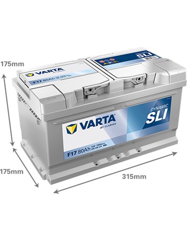VARTA DYNAMIC SLI F17 12V 80Ah 740A VARTA DYNAMIC SLI F17 12V 80Ah 740A