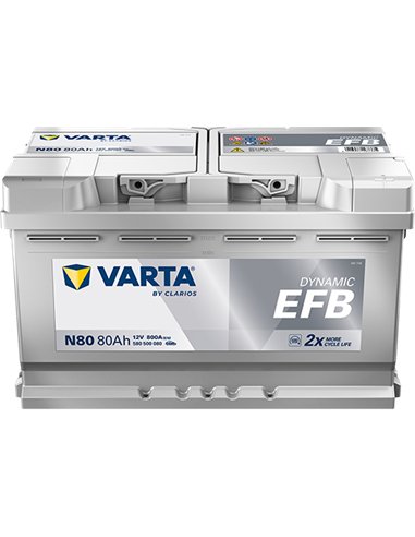 VARTA DYNAMIC EFB N80 12V 80Ah 800A VARTA DYNAMIC EFB N80 12V 80Ah 800A