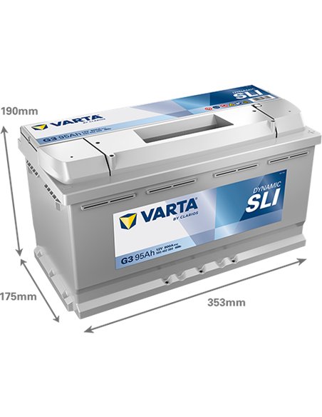 VARTA DYNAMIC SLI G3 12V 95Ah 800A VARTA DYNAMIC SLI G3 12V 95Ah 800A