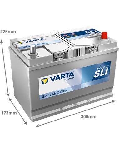VARTA DYNAMIC SLI G7 12V 95Ah 830A VARTA DYNAMIC SLI G7 12V 95Ah 830A