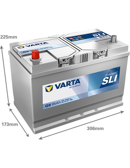 VARTA DYNAMIC SLI G8 12V 95Ah 830A VARTA DYNAMIC SLI G8 12V 95Ah 830A