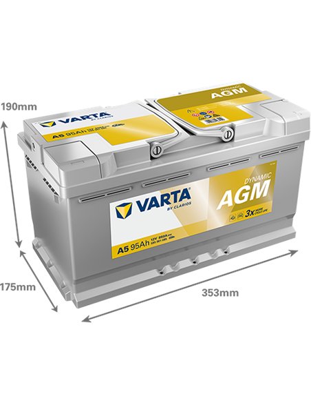 VARTA DYNAMIC AGM START-STOP A5 12V 95Ah 850A