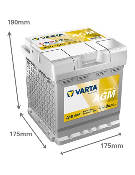 VARTA DYNAMIC AGM A10 12V 40Ah 420A VARTA DYNAMIC AGM A10 12V 40Ah 420A