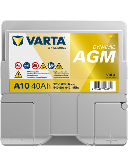 VARTA DYNAMIC AGM A10 12V 40Ah 420A VARTA DYNAMIC AGM A10 12V 40Ah 420A