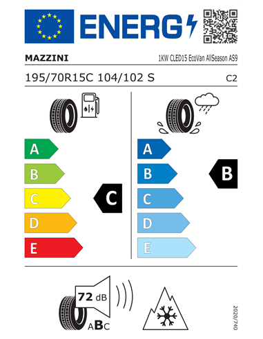 MAZZINI ECOVAN ALLSEASON AS9 8PR 195/70 R15C 104/102S