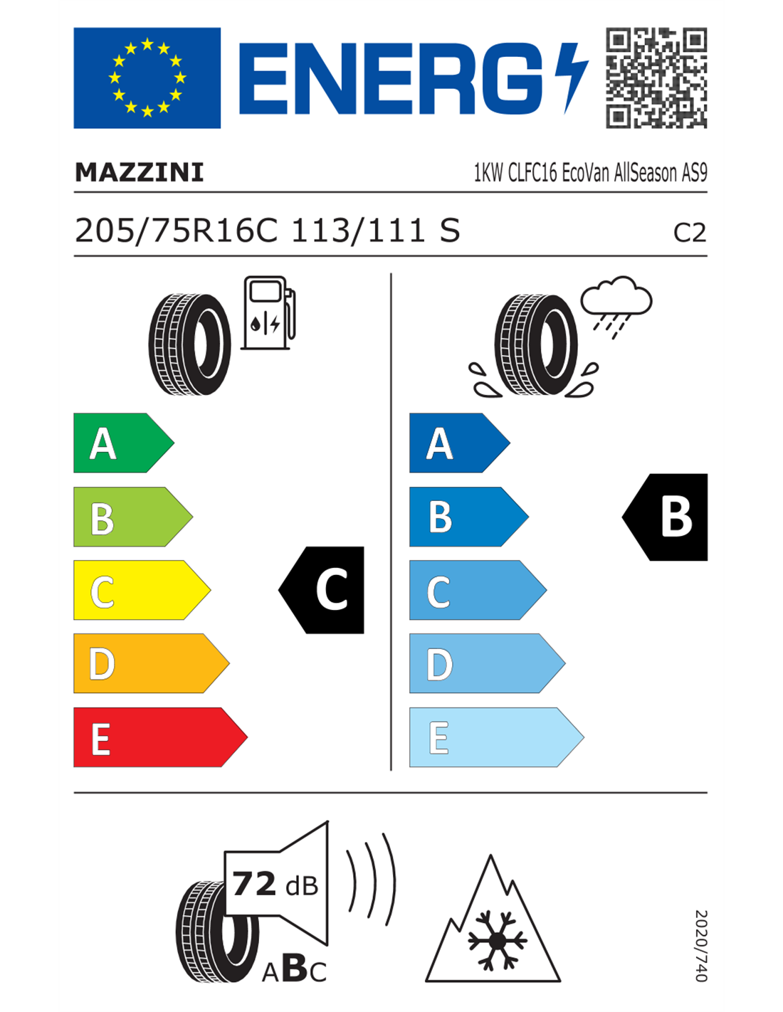 MAZZINI ECOVAN ALLSEASON AS9 10PR 205/75 R16C 113/111S