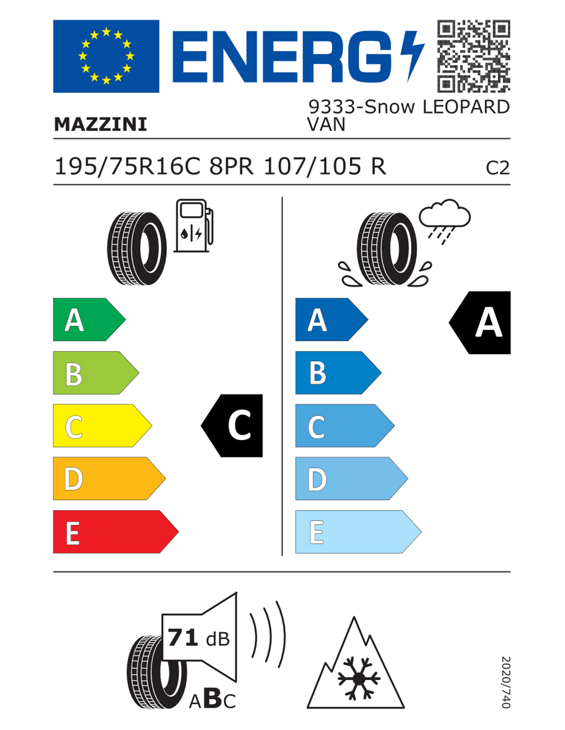 MAZZINI SNOWLEOPARD VAN 8PR 195/75 R16C 107/105R