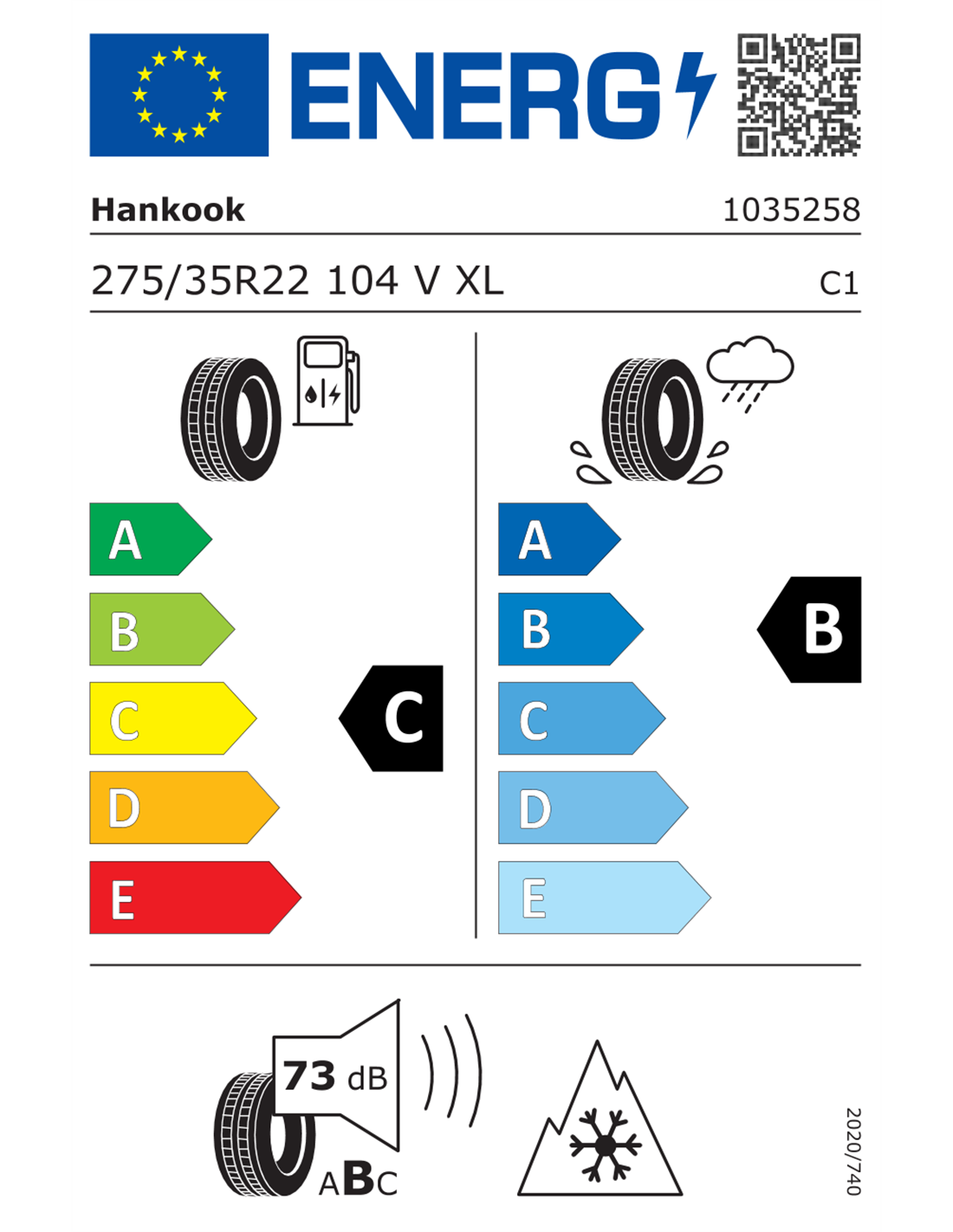 HANKOOK WINTER I CEPT EVO3 X W330A EV 275/35 R22 104V XL