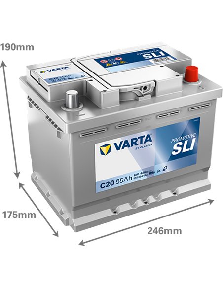 VARTA DYNAMIC SLI C20 12V 55Ah 420A