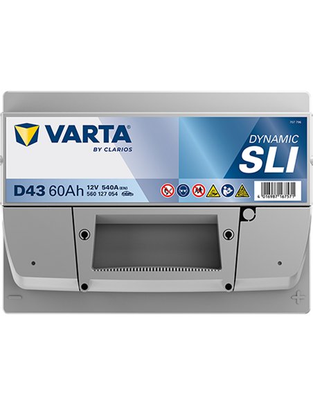 VARTA DYNAMIC SLI D43 12V 60Ah 540A VARTA DYNAMIC SLI D43 12V 60Ah 540A