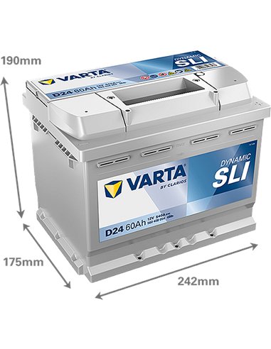 VARTA DYNAMIC SLI D24 12V 60Ah 540A