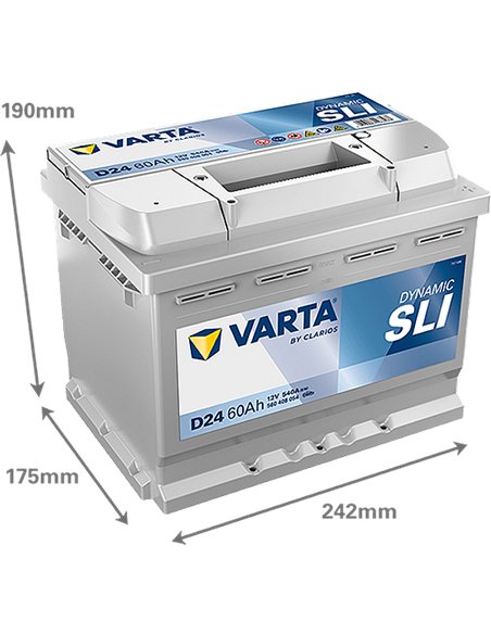 VARTA DYNAMIC SLI D24 12V 60Ah 540A