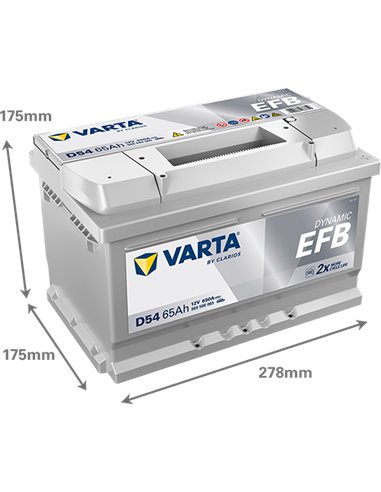 VARTA DYNAMIC EFB D54 12V 65Ah 650A