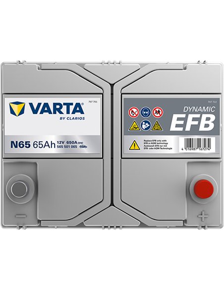 VARTA DYNAMIC EFB N65 12V 65Ah 650A