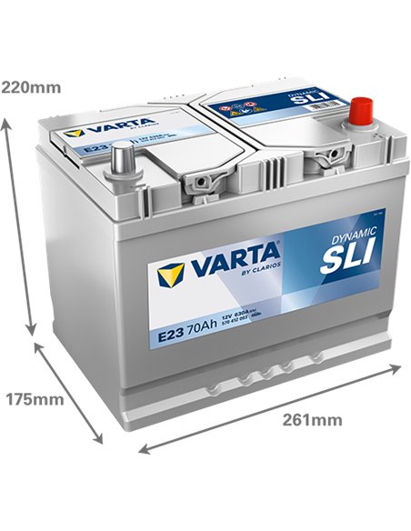 VARTA DYNAMIC SLI 23 12V 70Ah 630A VARTA DYNAMIC SLI 23 12V 70Ah 630A
