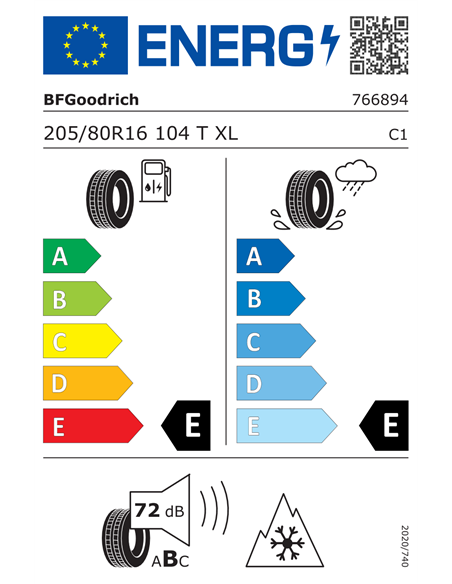BF GOODRICH TRAIL-TERRAIN TA 205/80 R16 104T XL