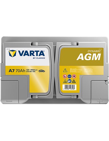 VARTA DYNAMIC AGM A7 12V 70Ah 760A VARTA DYNAMIC AGM A7 12V 70Ah 760A