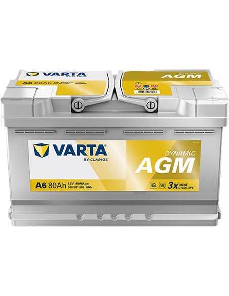 VARTA DYNAMIC AGM A6 12V 80Ah 800A VARTA DYNAMIC AGM A6 12V 80Ah 800A