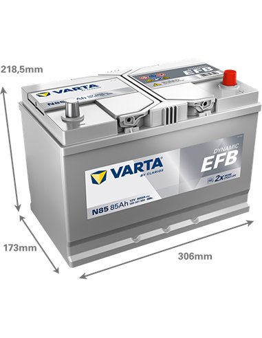 VARTA DYNAMIC EFB N85 12V 85Ah 800A VARTA DYNAMIC EFB N85 12V 85Ah 800A