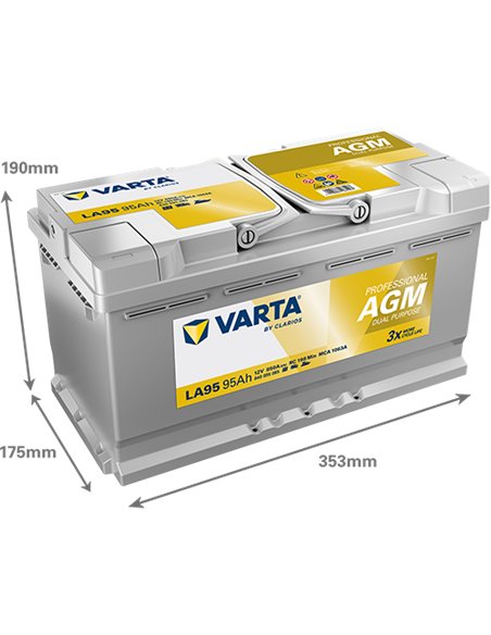 VARTA DYNAMIC AGM LA95 12V 95Ah 850A