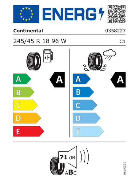 CONTINENTAL ECOCONTACT 6 245/45 R18 96W