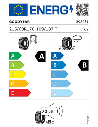 GOODYEAR EFFICIENTGRIP CARGO 2 8PR 215/60 R17C 109/107T GOODYEAR EFFICIENTGRIP CARGO 2 8PR 215/60 R17C 109/107T