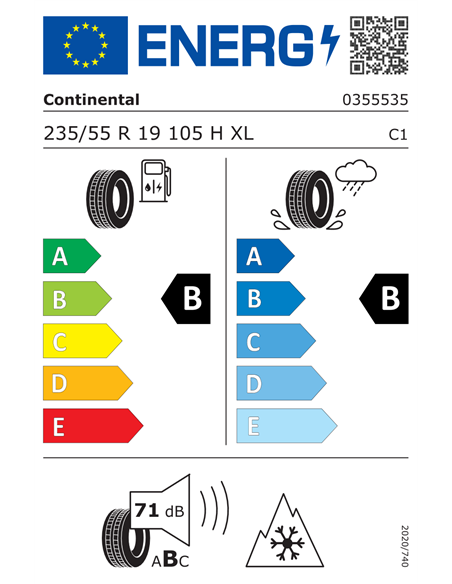 CONTINENTAL CONTIWINTERCONTACT TS 850P MO 235/55 R19 105H XL