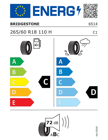 BRIDGESTONE DUELER HT 684 II 265/60 R18 110H