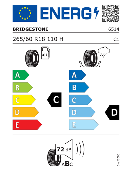 BRIDGESTONE DUELER HT 684 II 265/60 R18 110H