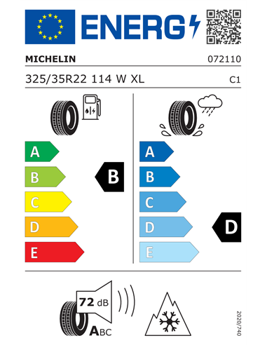 MICHELIN PILOT ALPIN 5 SUV 325/35 R22 114W XL MICHELIN PILOT ALPIN 5 SUV 325/35 R22 114W XL
