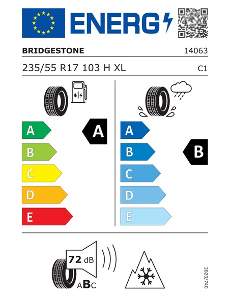 BRIDGESTONE WEATHER CONTROL A005 235/55 R17 103H XL