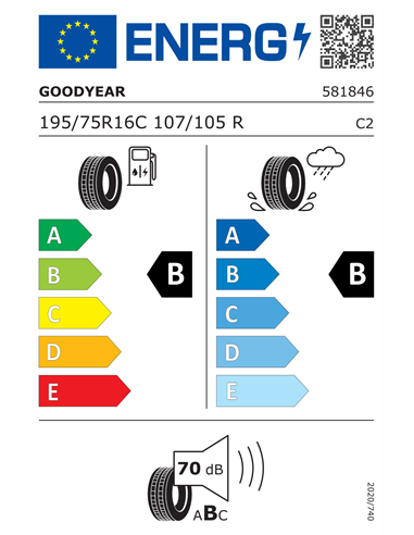 GOODYEAR EFFICIENTGRIP CARGO MO 195/75 R16C 107/105R