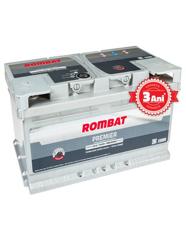 ROMBAT PREMIER 12V 70Ah 680A - Borna Normala (dreapta +)