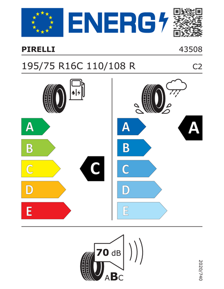 PIRELLI CARRIER 195/75 R16C 110/108R