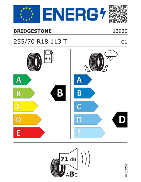 BRIDGESTONE DUELER HT 685 255/70 R18 113T