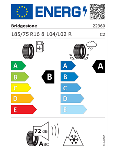 BRIDGESTONE DURAVIS ALL SEASON EVO ENLITEN 185/75 R16C 104/102R 2