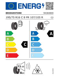 BRIDGESTONE DURAVIS ALL SEASON 8PR 195/75 R16C 107/105R 2