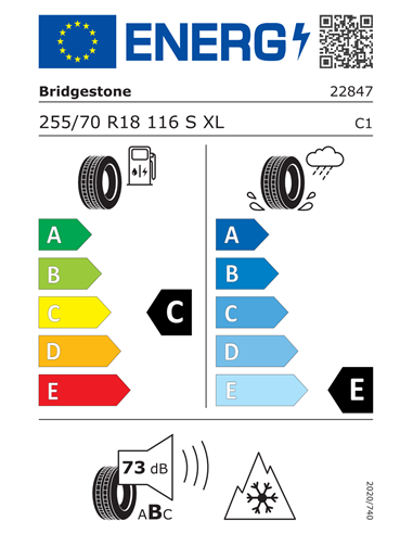 BRIDGESTONE DUELER AT 001 255/70 R18 116S XL