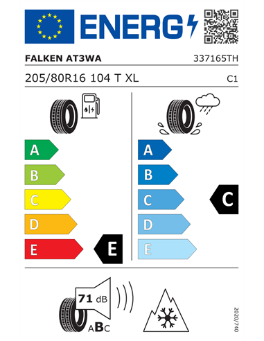 FALKEN WILDPEAK A/T AT3WA 205/80 R16 104T XL FALKEN WILDPEAK A/T AT3WA 205/80 R16 104T XL