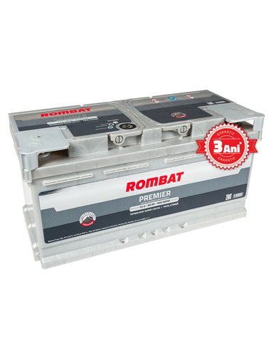 ROMBAT PREMIER 12V 90Ah 850A - Borna Normala (dreapta +) ROMBAT PREMIER 12V 90Ah 850A - Borna Normala (dreapta +)