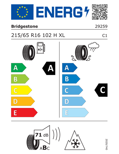 BRIDGESTONE WEATHER CONTROL A005 EVO 215/65 R16 102H XL