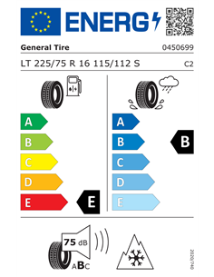 GENERAL TIRE GRABBER AT3 225/75 R16 115/112S 2